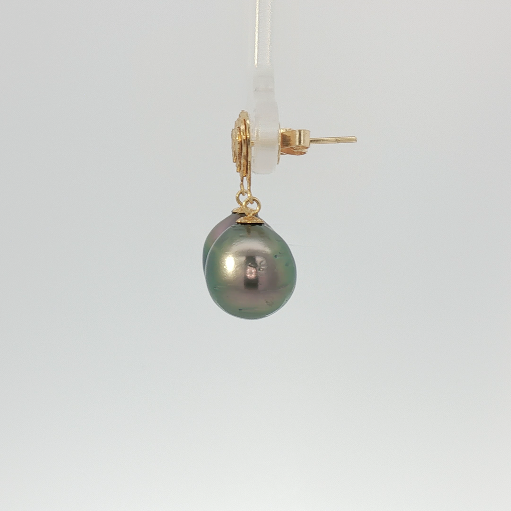 Tahitian Pearl Heart Earrings