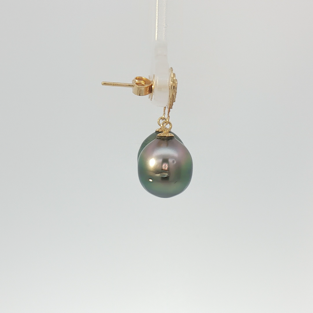 Tahitian Pearl Heart Earrings
