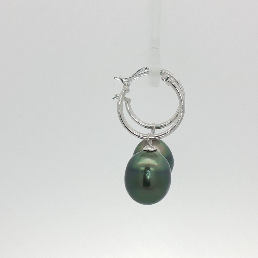 Tahitian Pearl Hoops