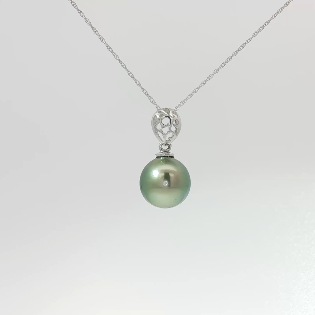 Tahitian Pearl Filigree Pendant