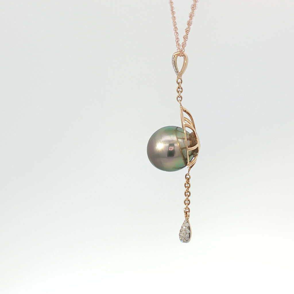 Tahitian Pearl Compass Pendant