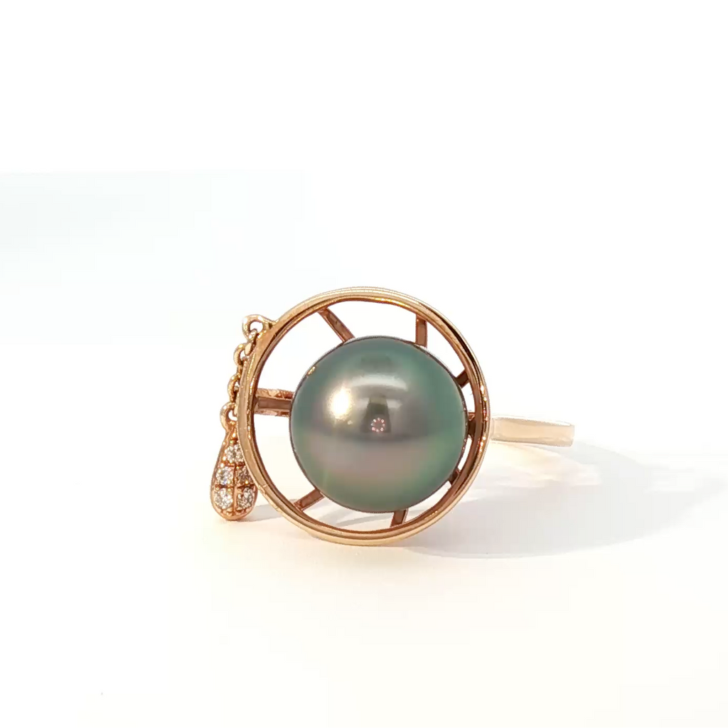 Tahitian Pearl Compass Ring