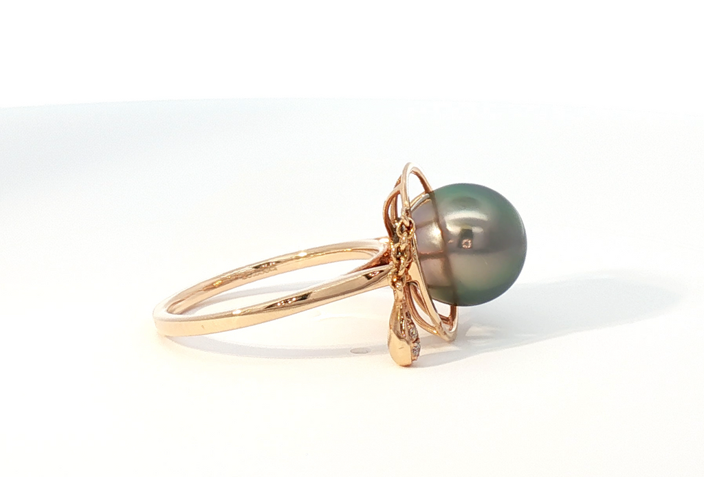 Tahitian Pearl Compass Ring