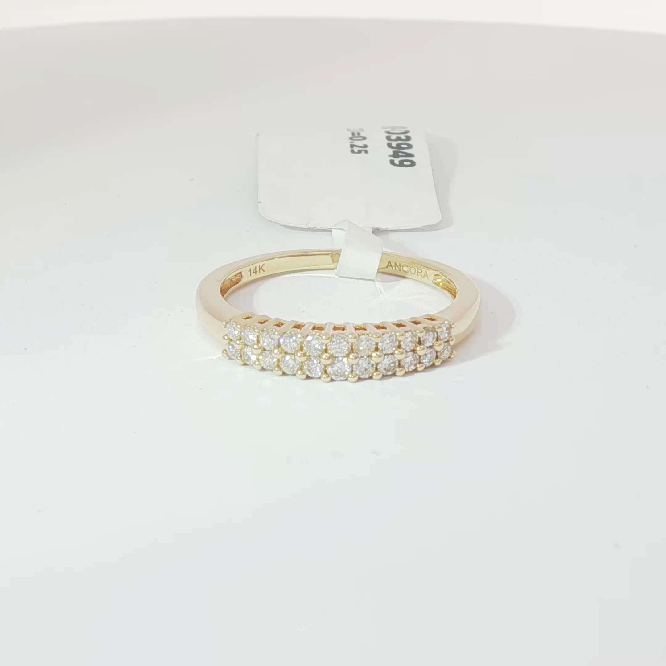 Dual row diamond band