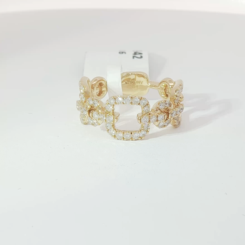 Buckle diamond ring