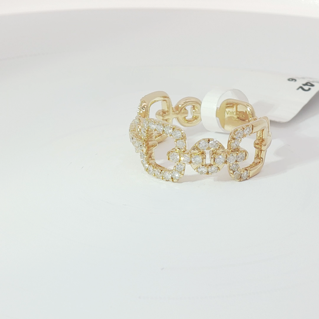 Buckle diamond ring