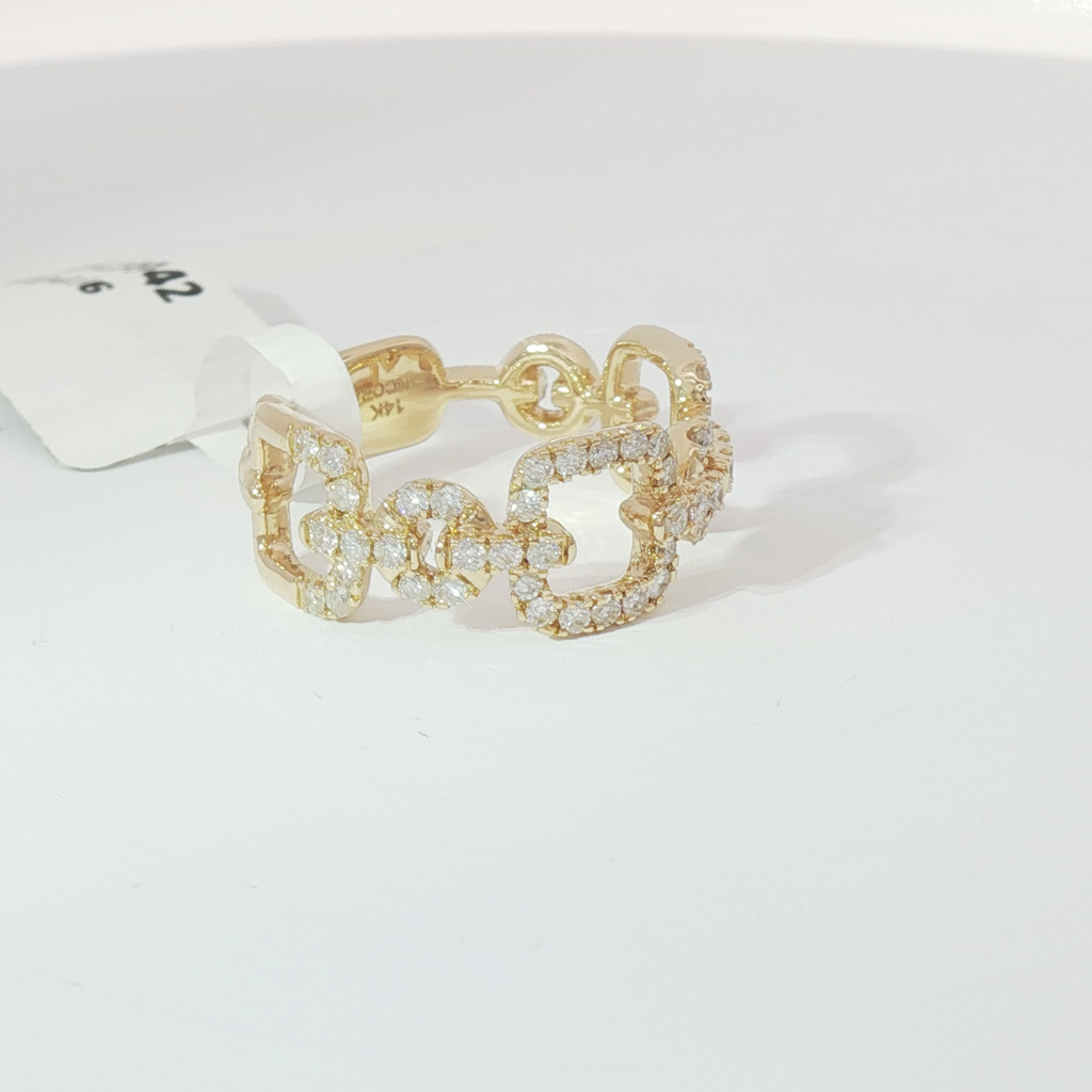 Buckle diamond ring