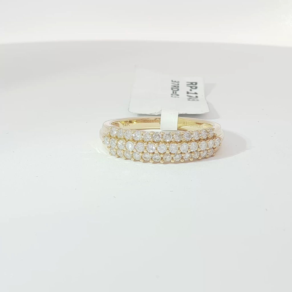 Tripple row diamond band