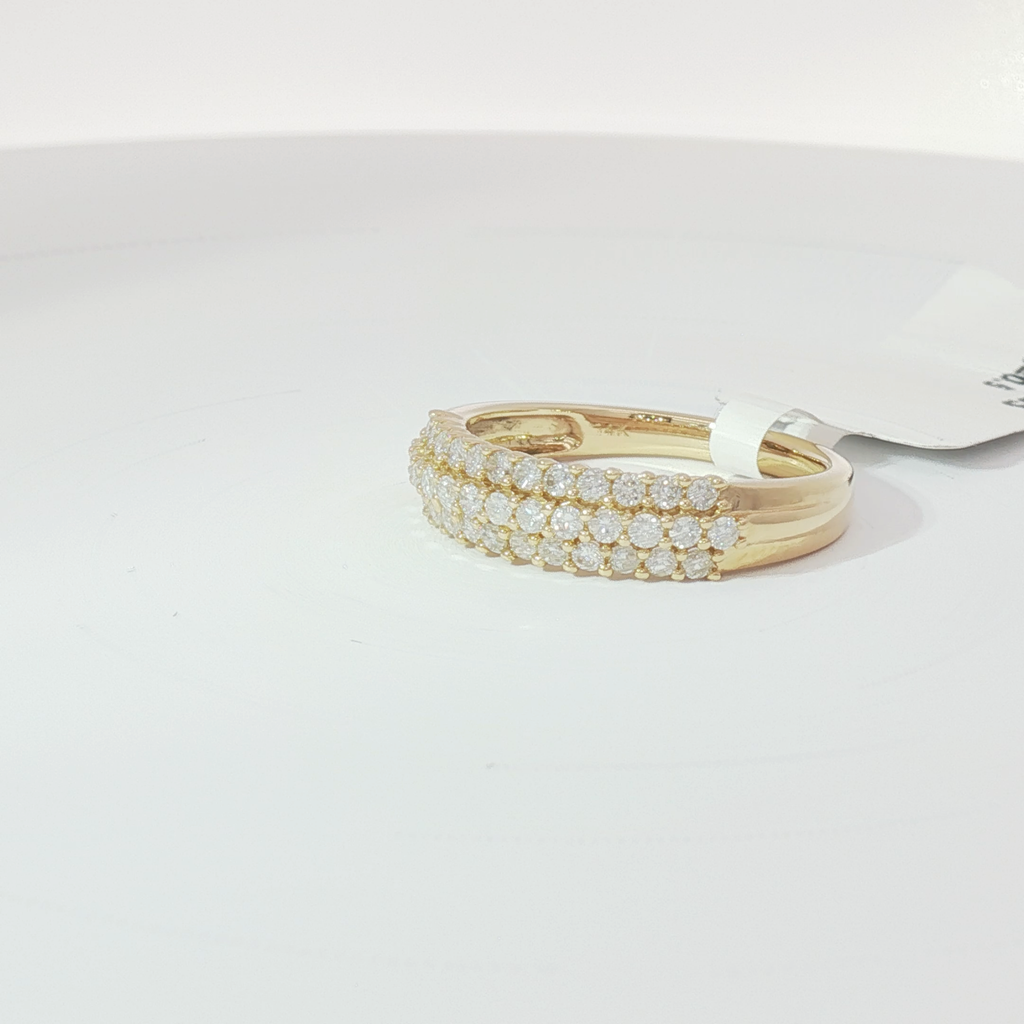 Tripple row diamond band