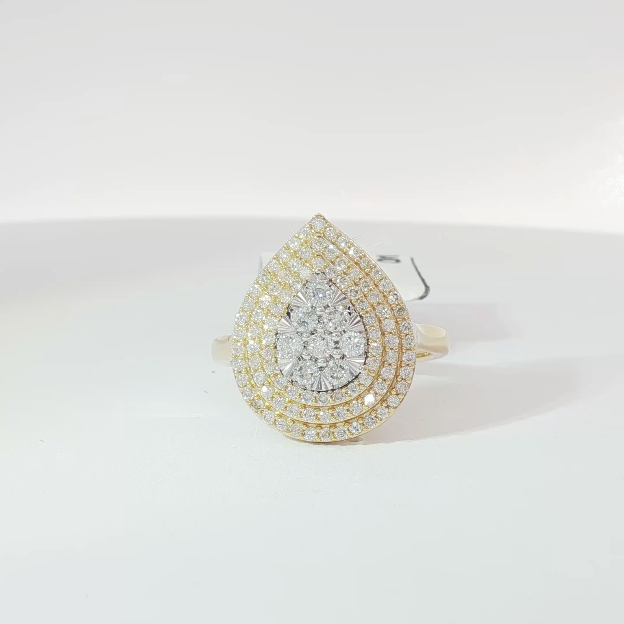 Mosaic pear ring