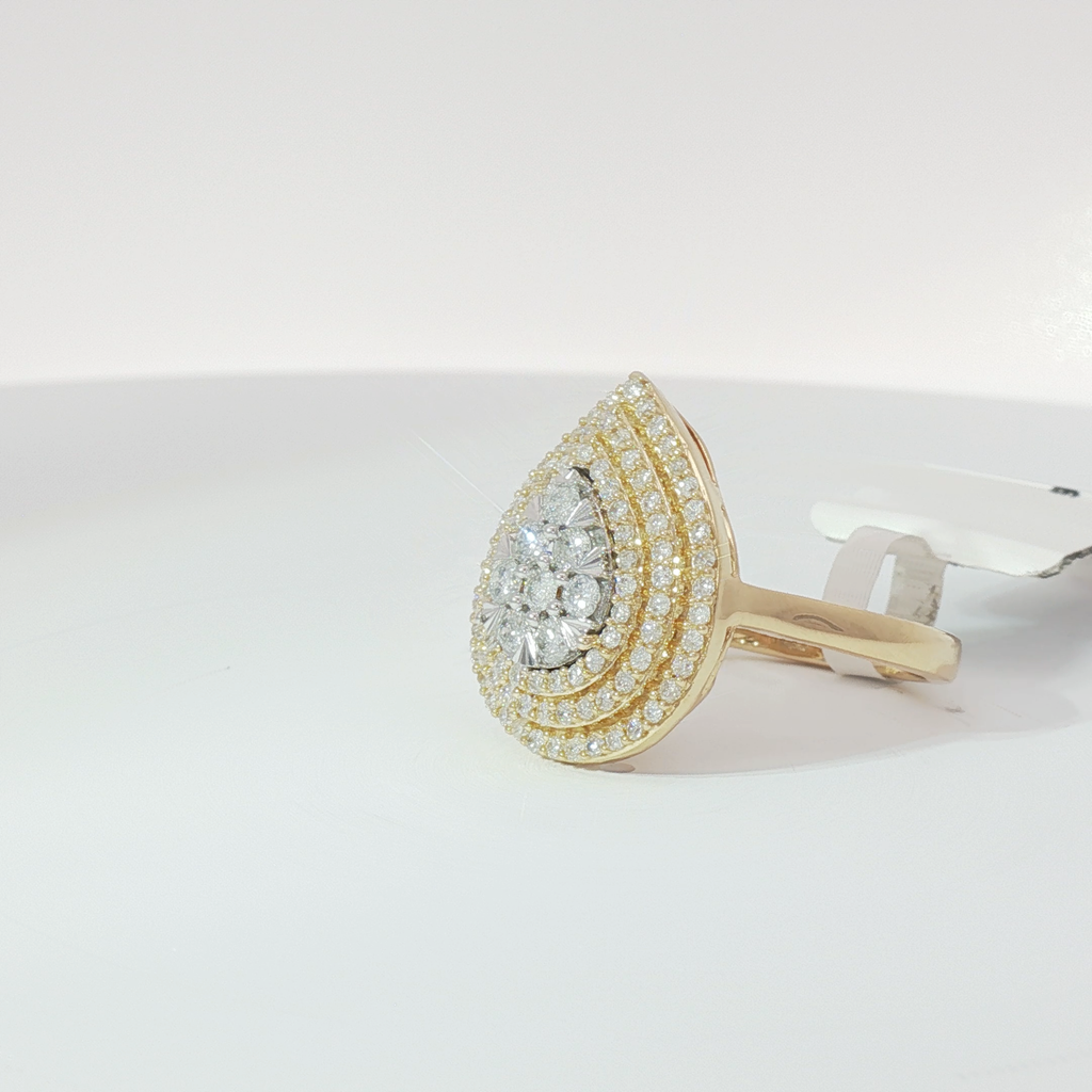 Mosaic pear ring