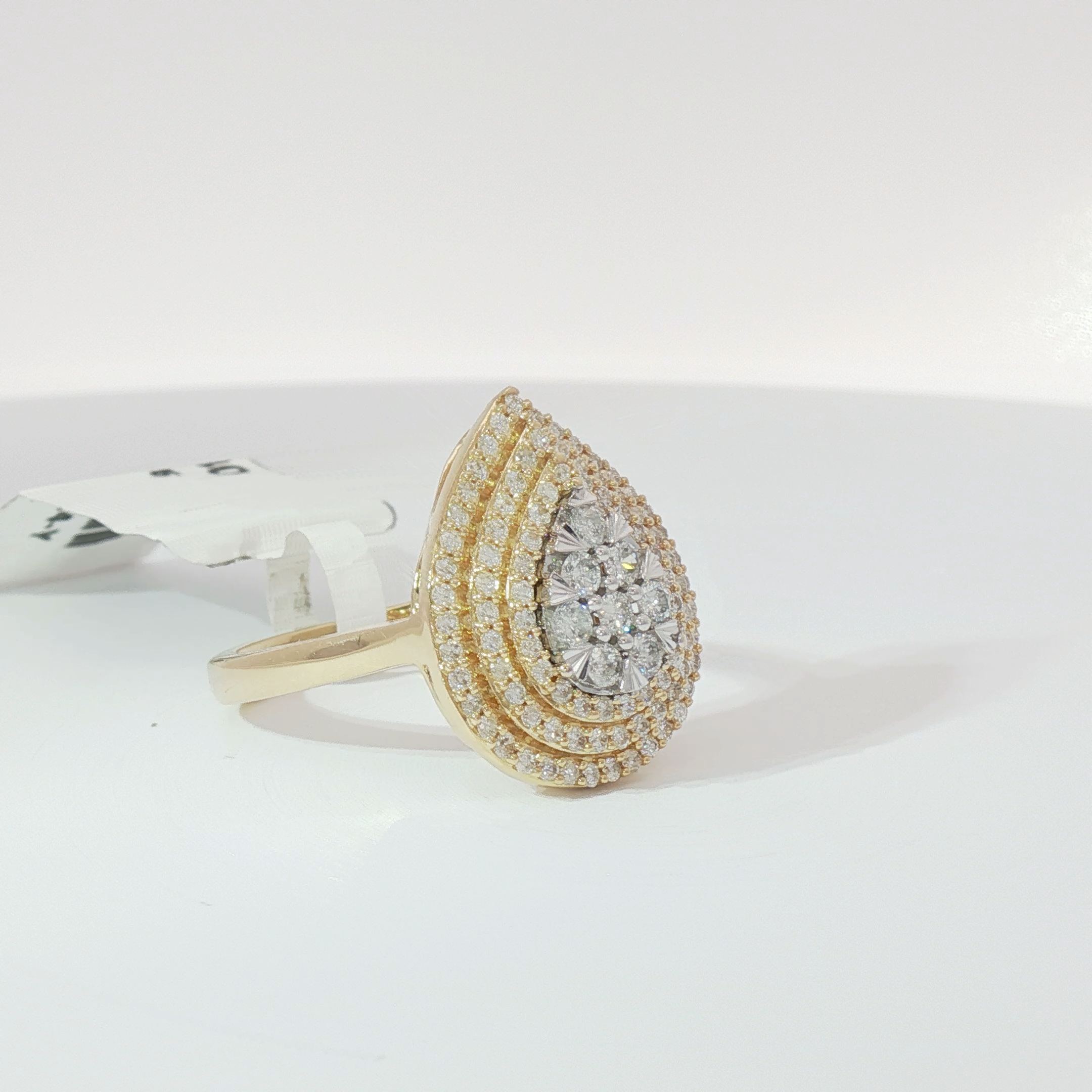 Mosaic pear ring