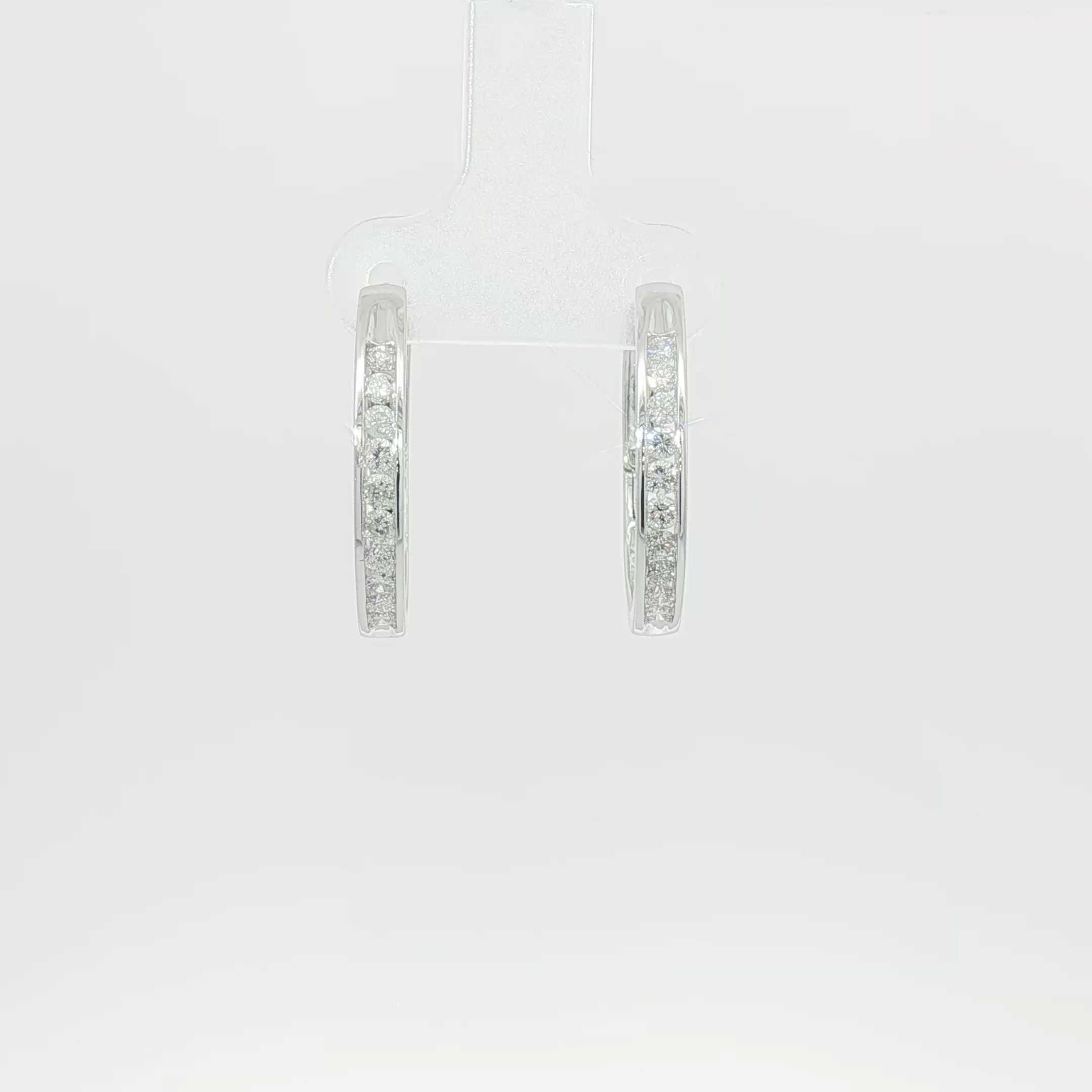 Channel set hoops medium