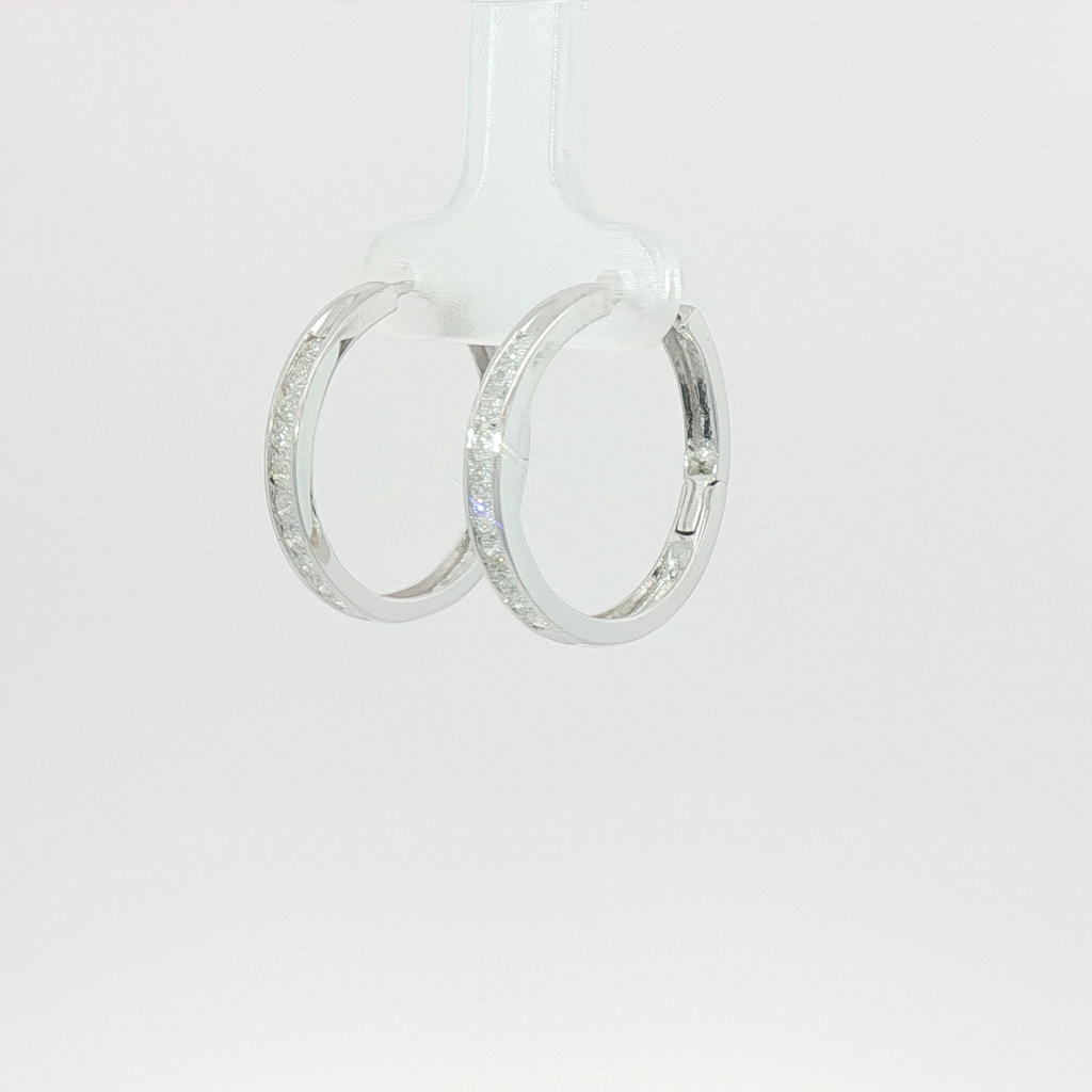 Channel set hoops medium