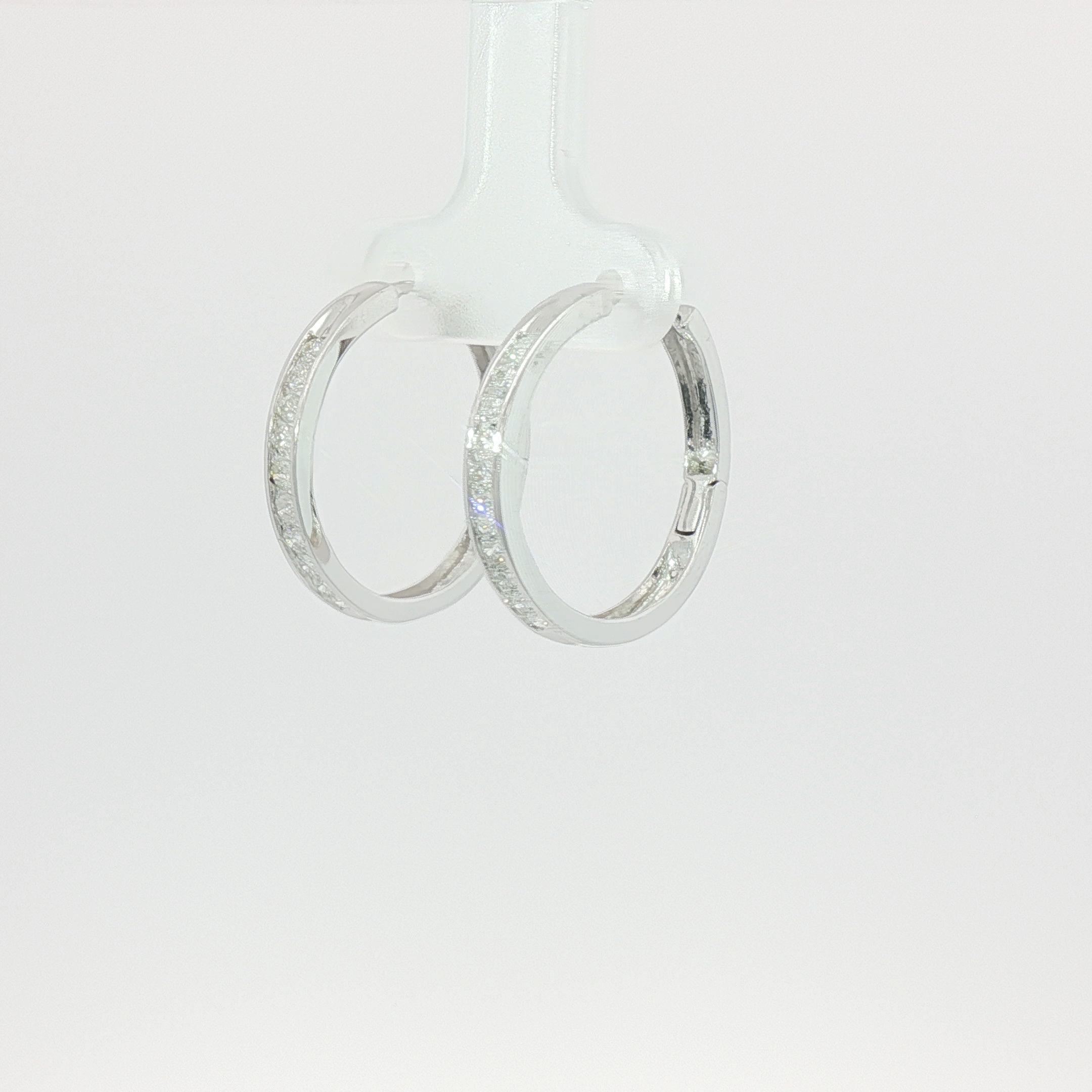 Channel set hoops medium