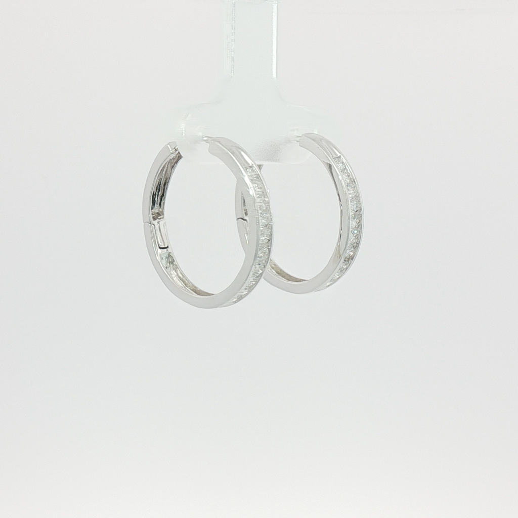 Channel set hoops medium
