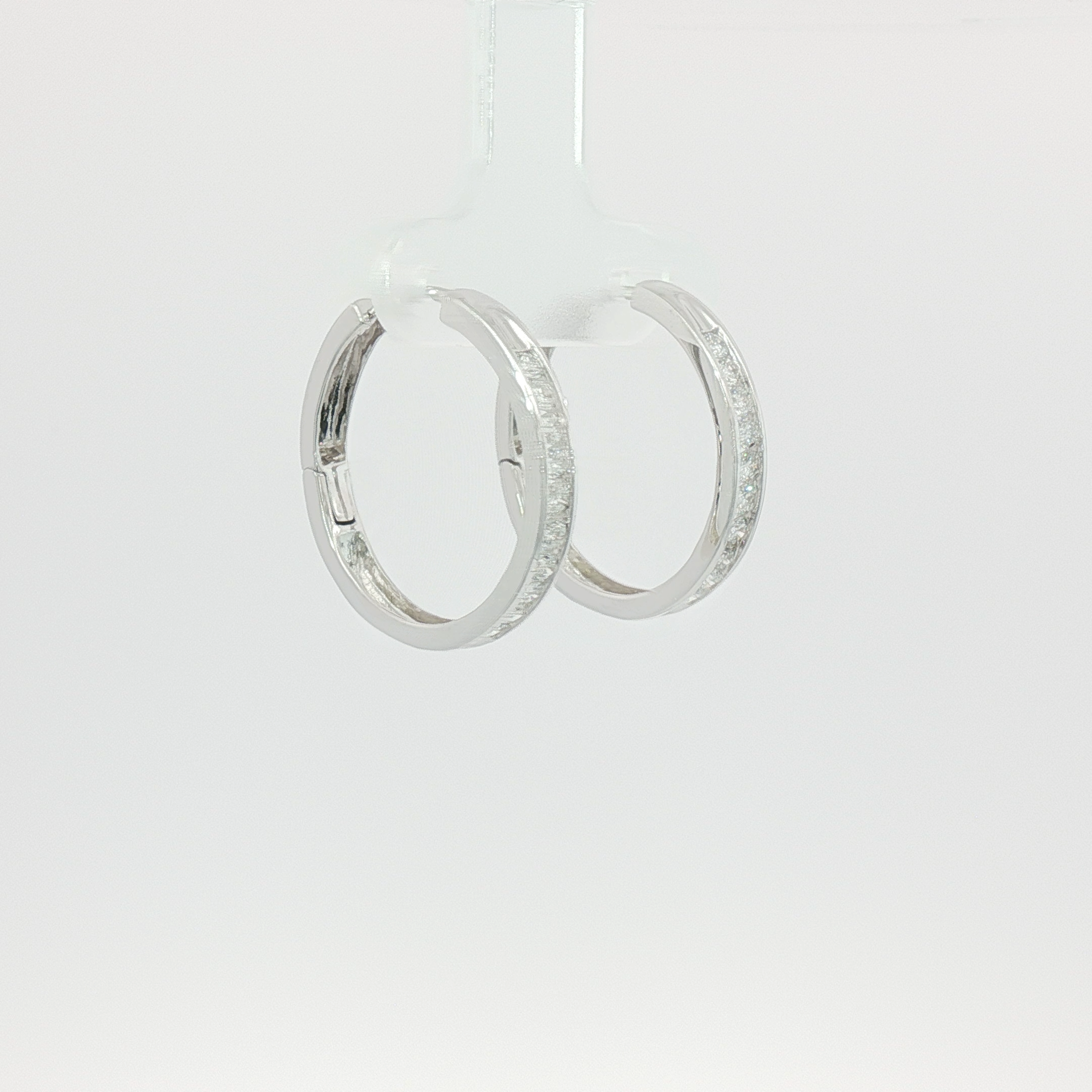 Channel set hoops medium