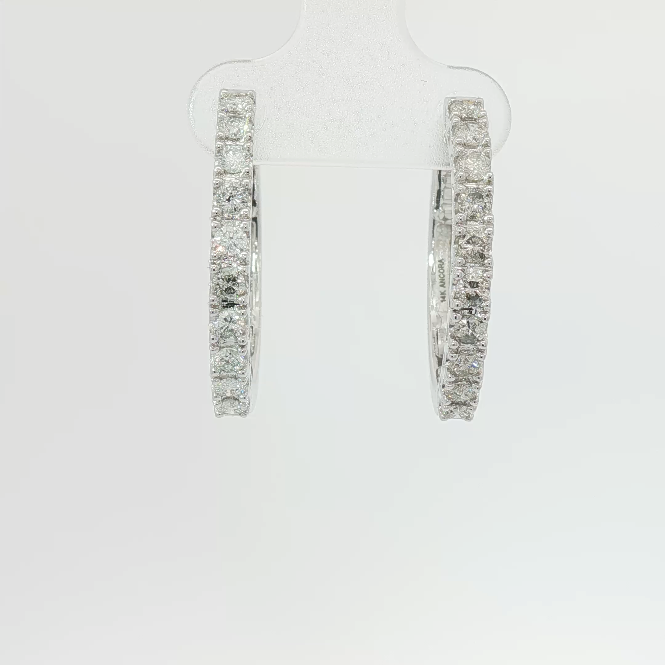 Prong set hoops large