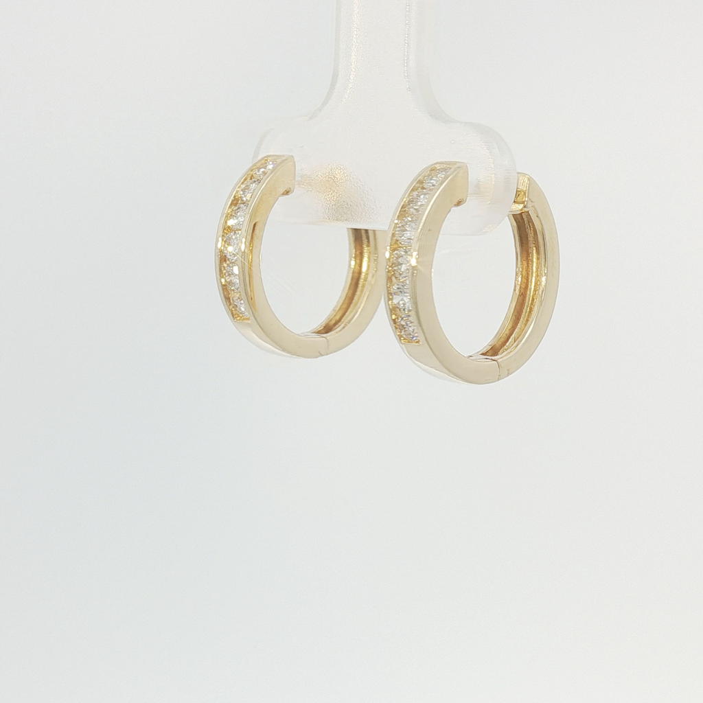 Channel set hoops small