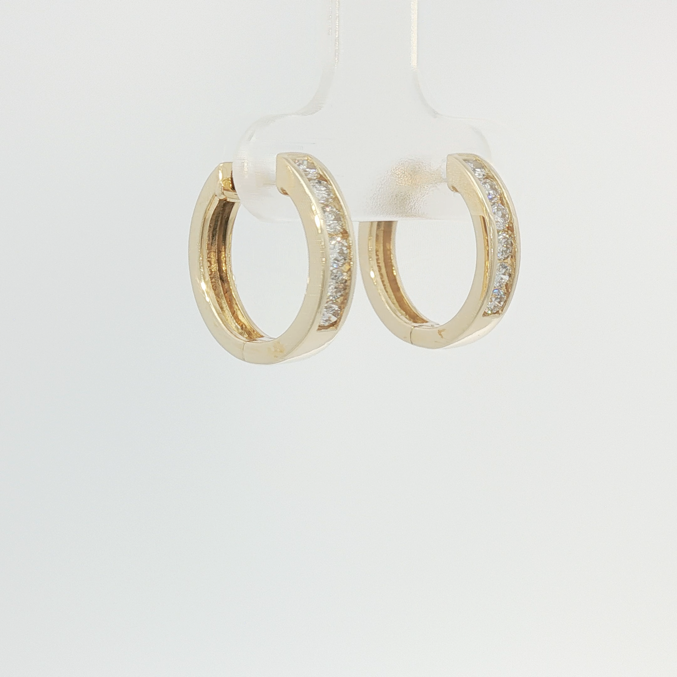 Channel set hoops small