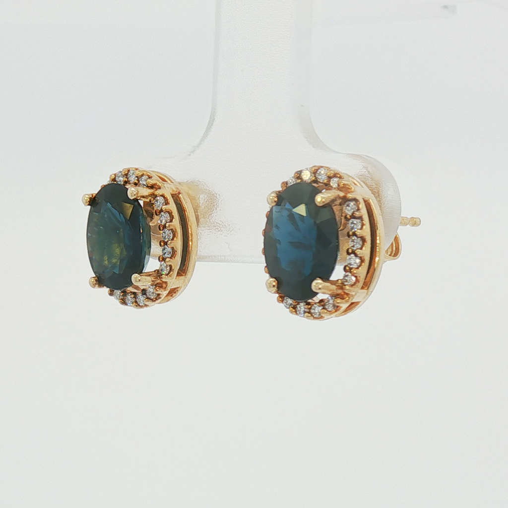 Sapphire & Diamond Studs