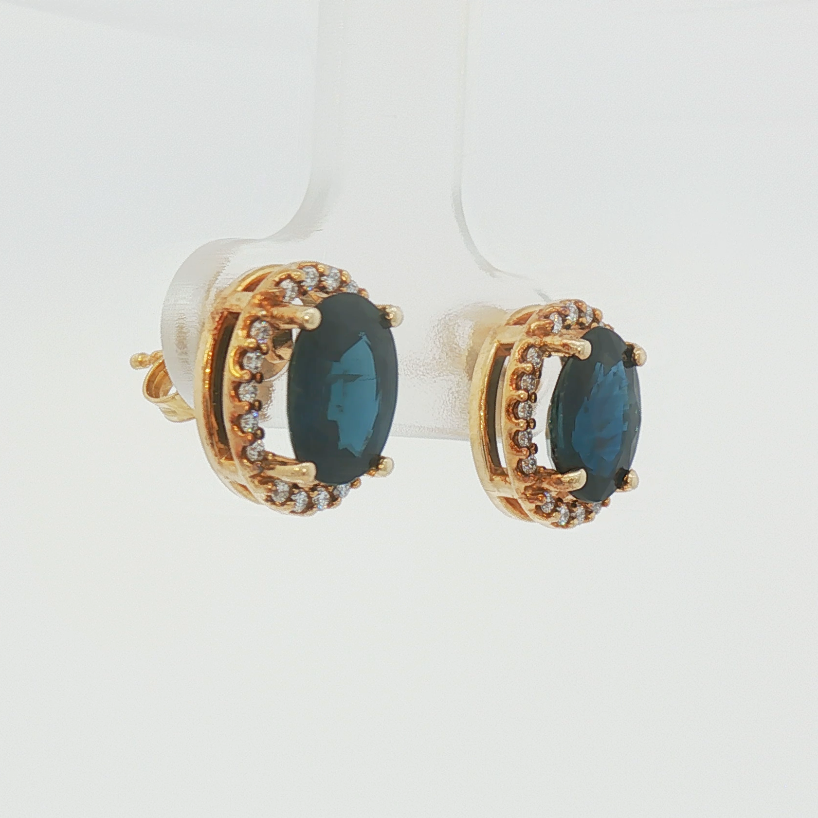 Sapphire & Diamond Studs