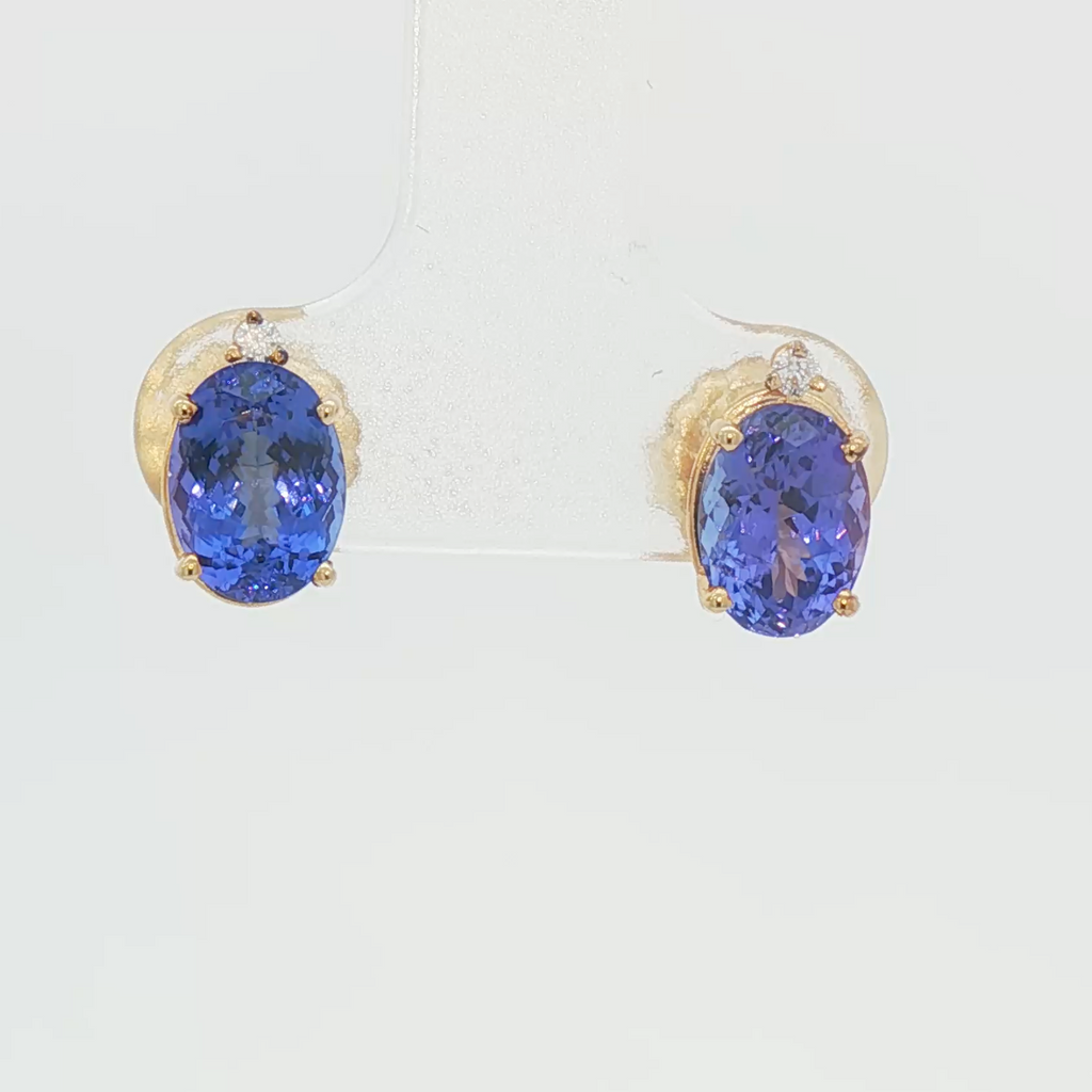 Tanzanite & Diamond Studs
