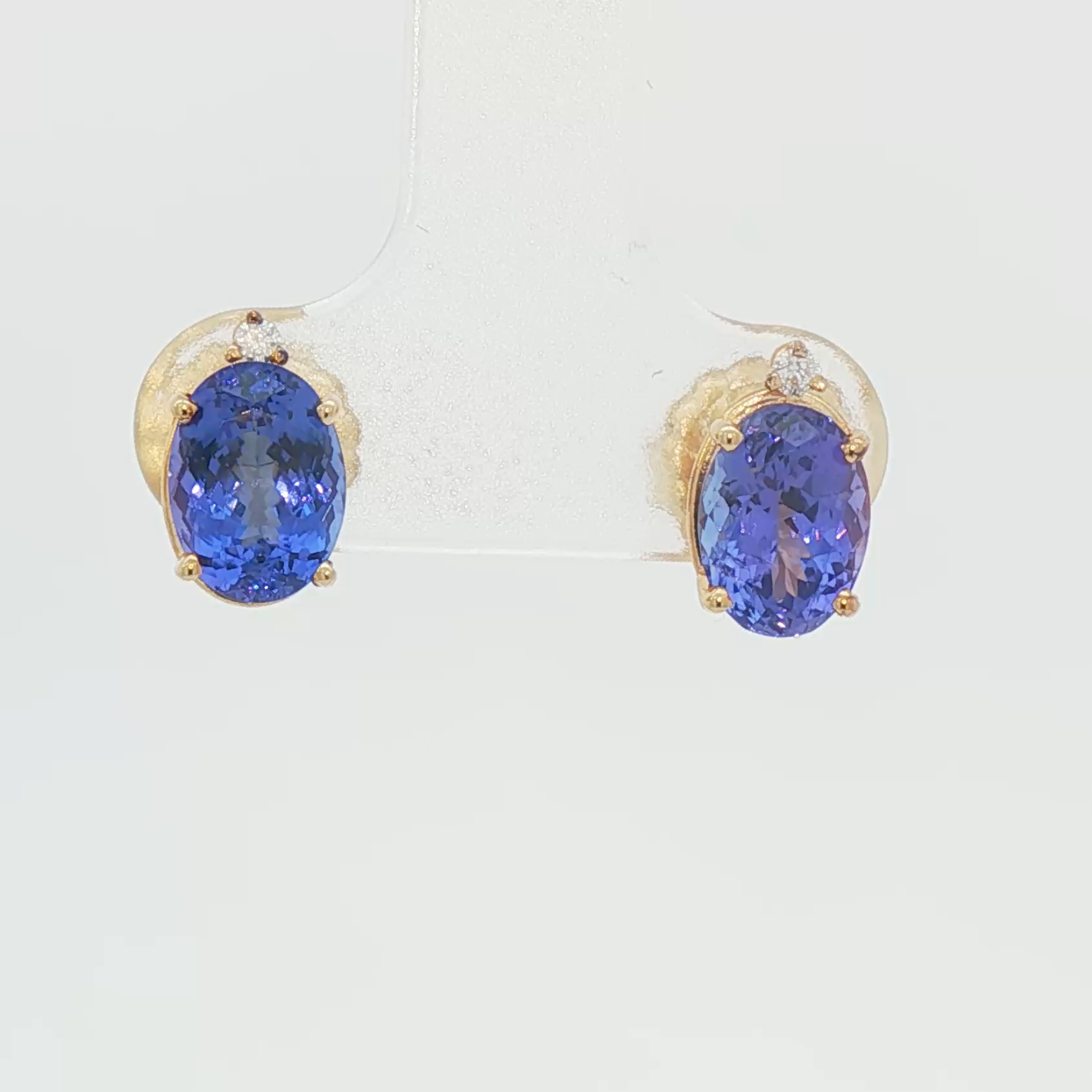 Tanzanite & Diamond Studs