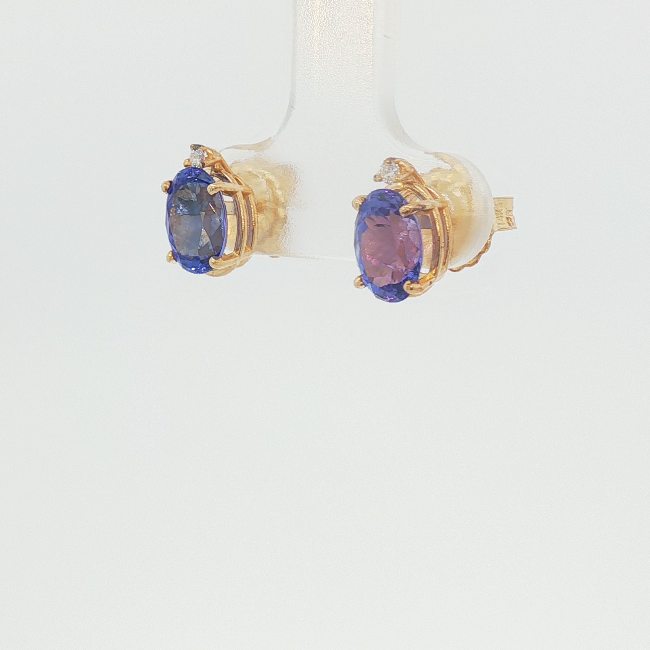 Tanzanite & Diamond Studs
