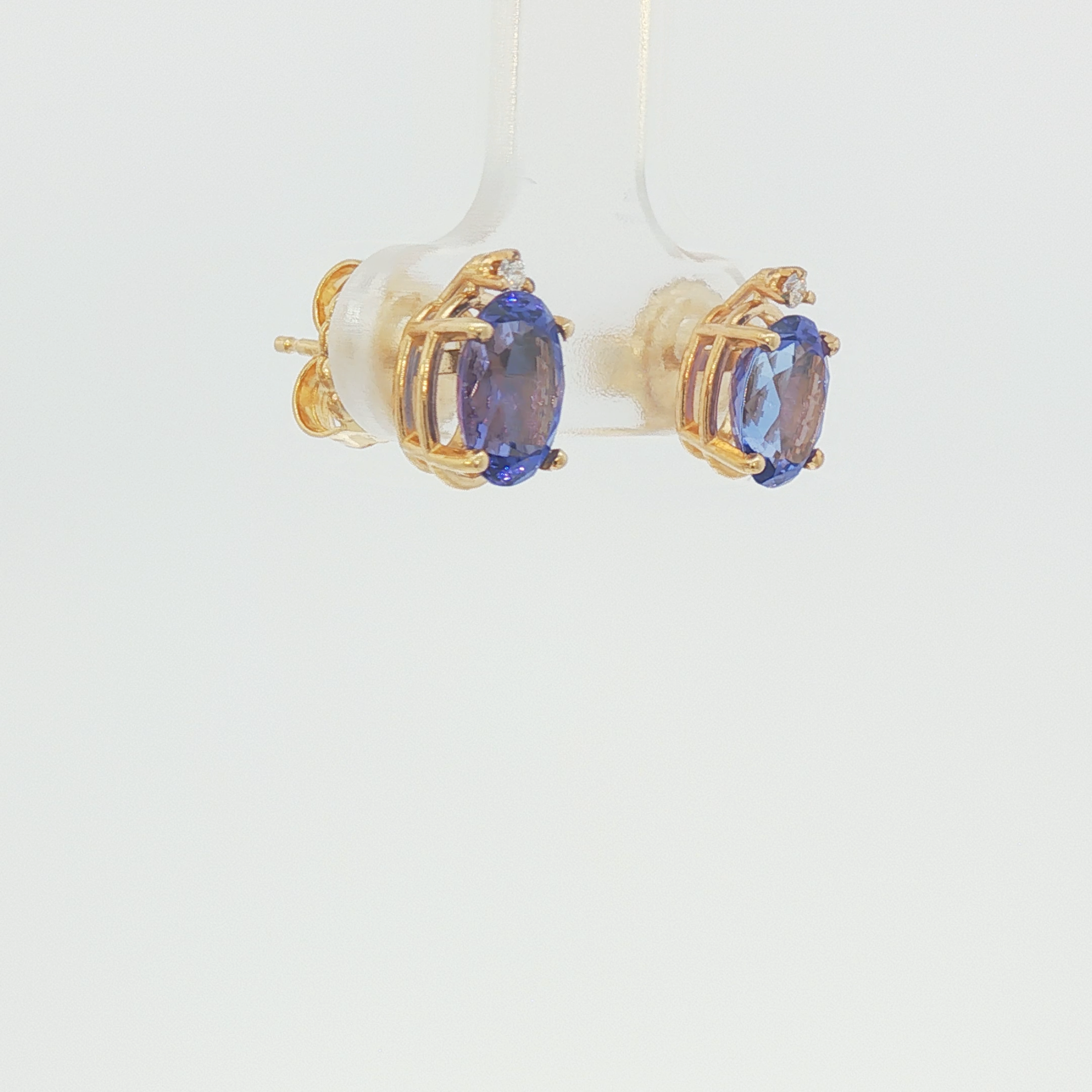 Tanzanite & Diamond Studs