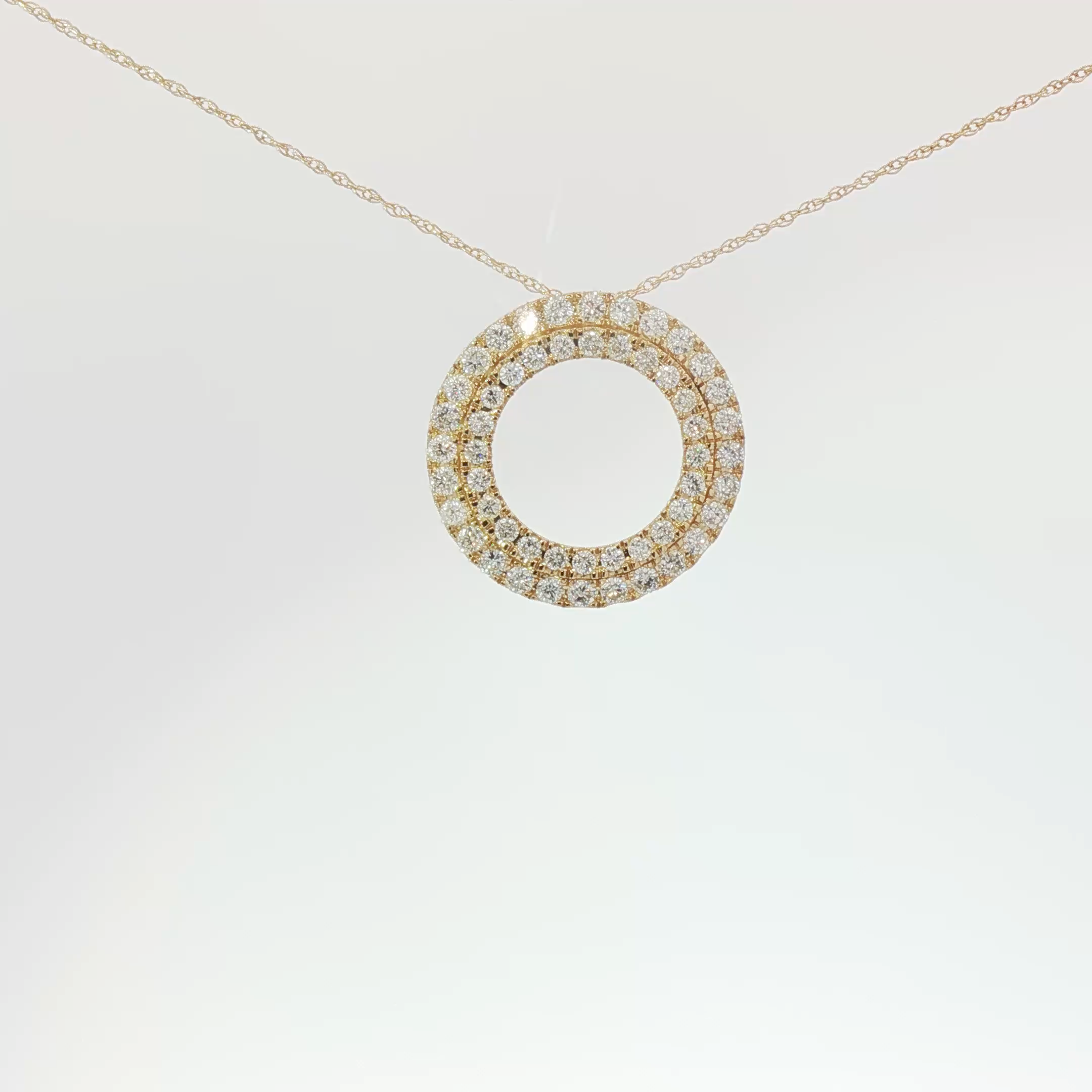 Double row circle pendant