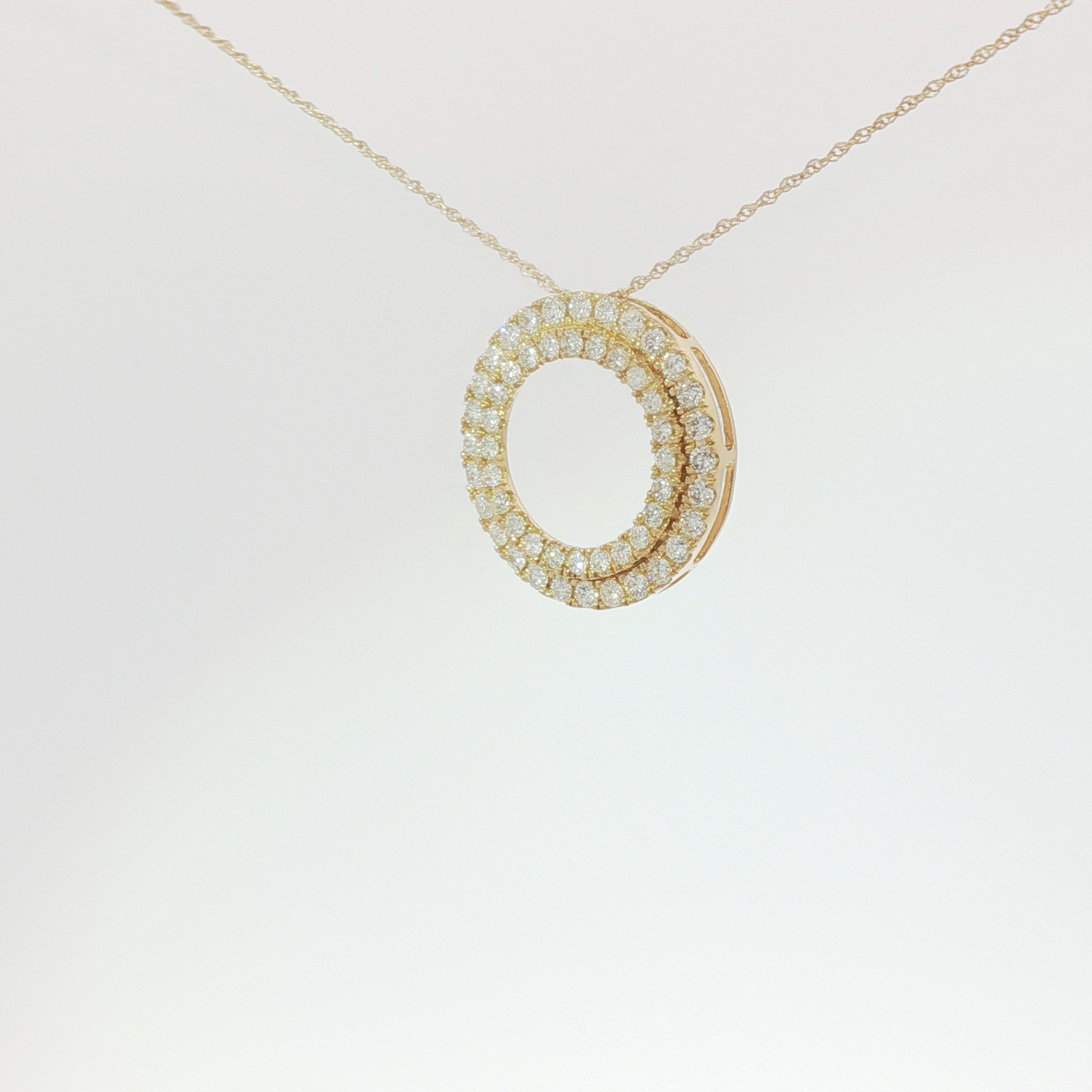 Double row circle pendant