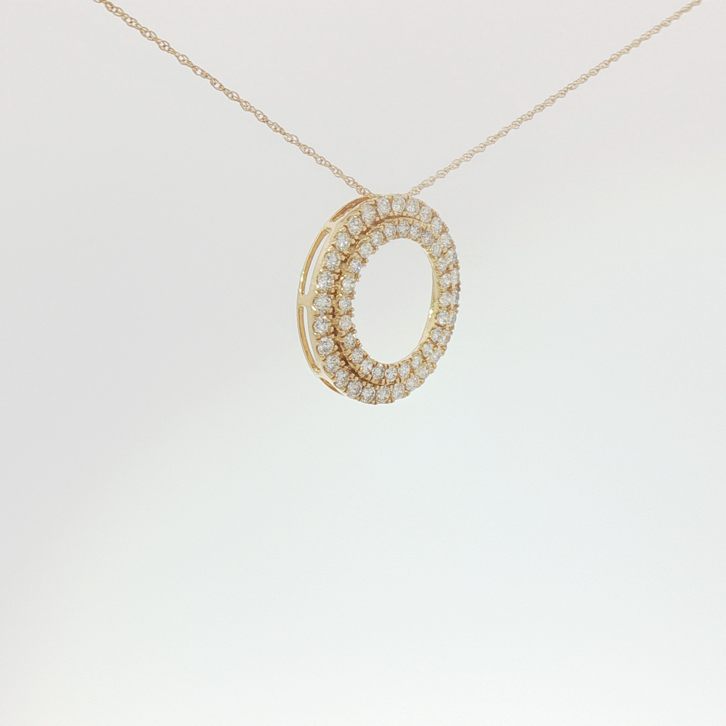Double row circle pendant
