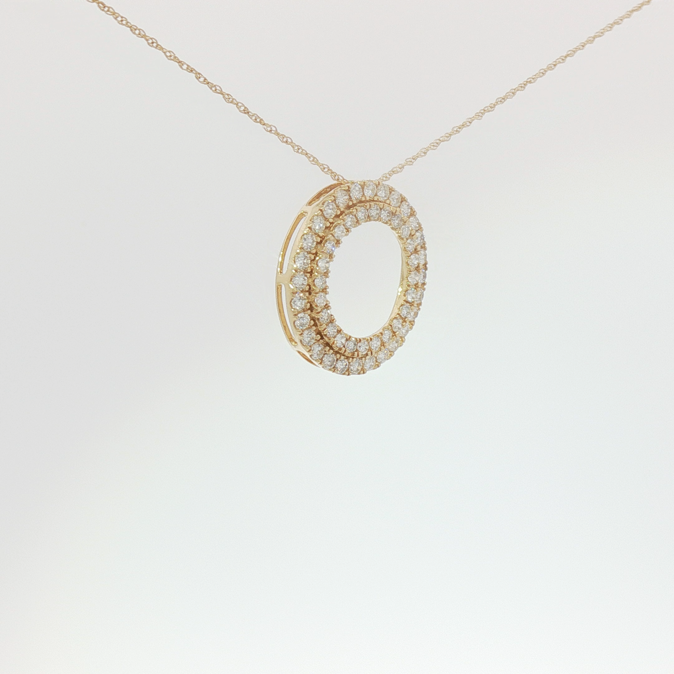 Double row circle pendant