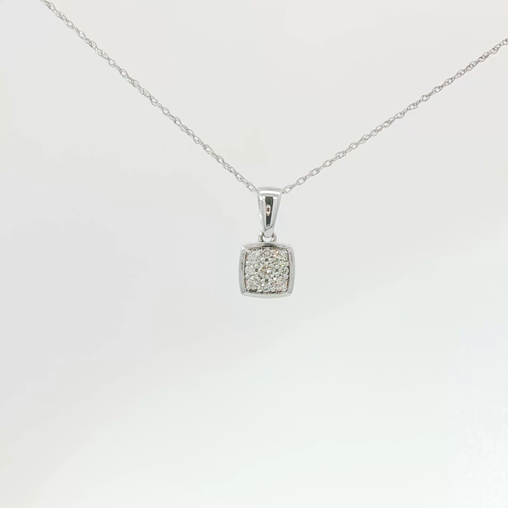 Petite square pendant