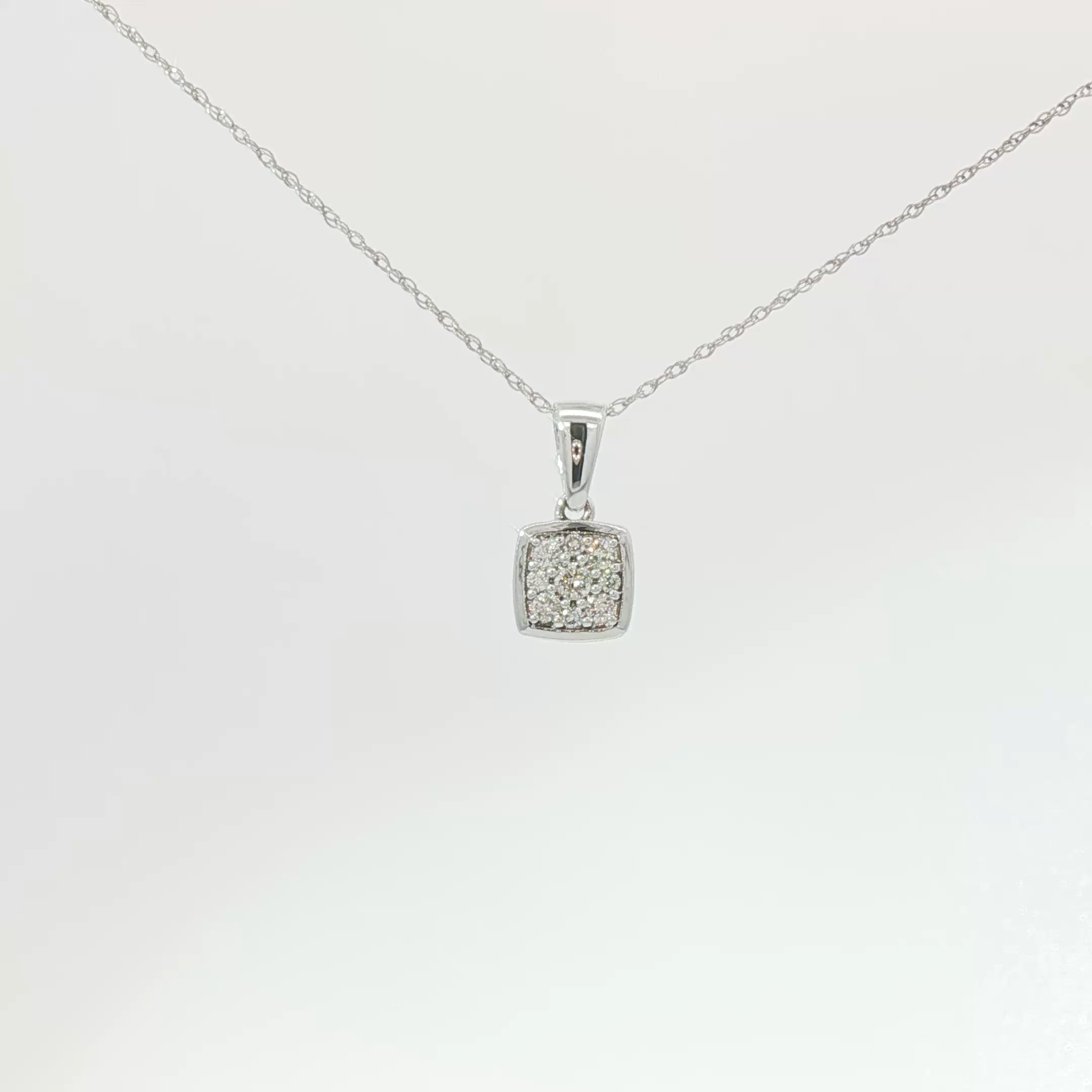 Petite square pendant