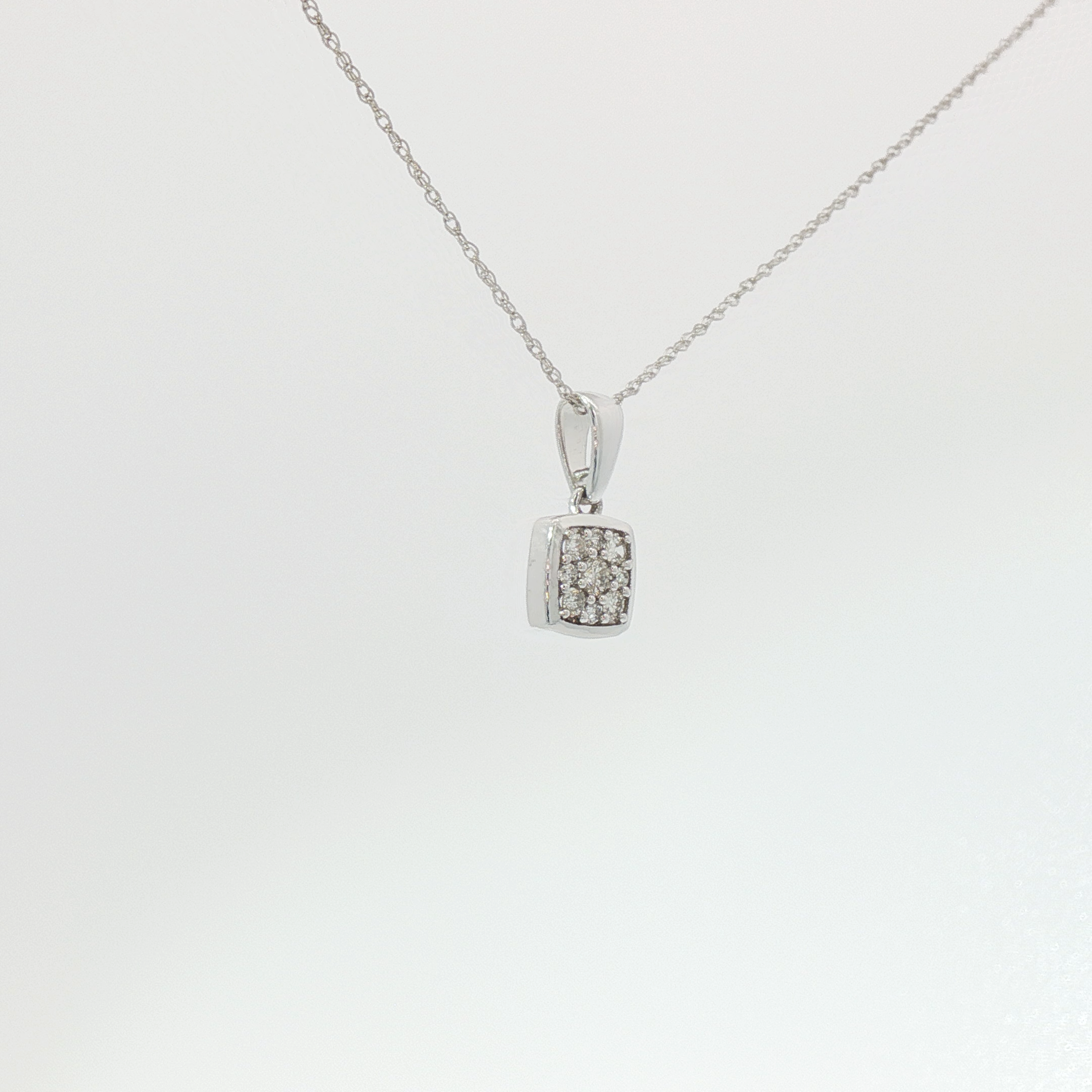 Petite square pendant