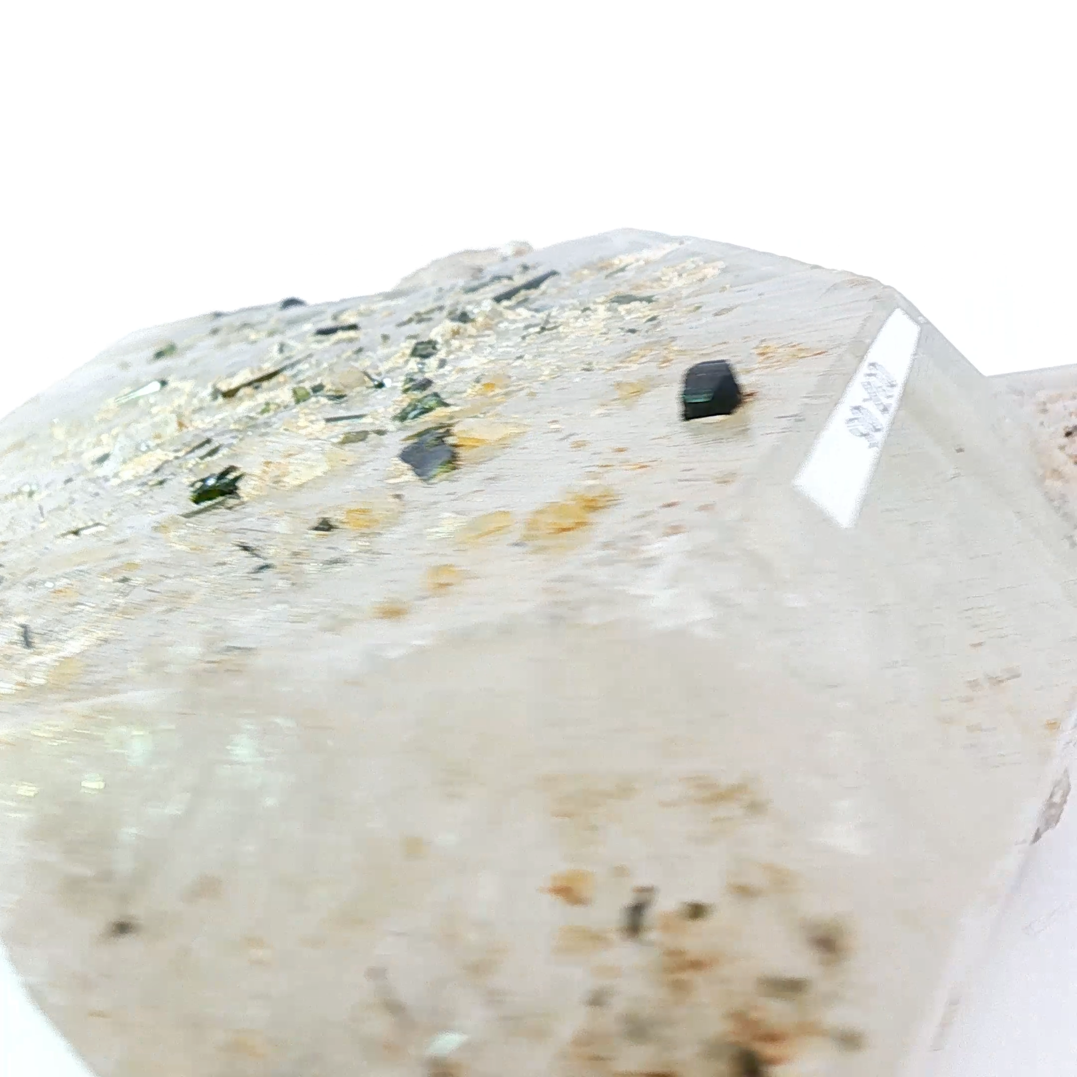 Quartz kite  with tourmaline inclusions