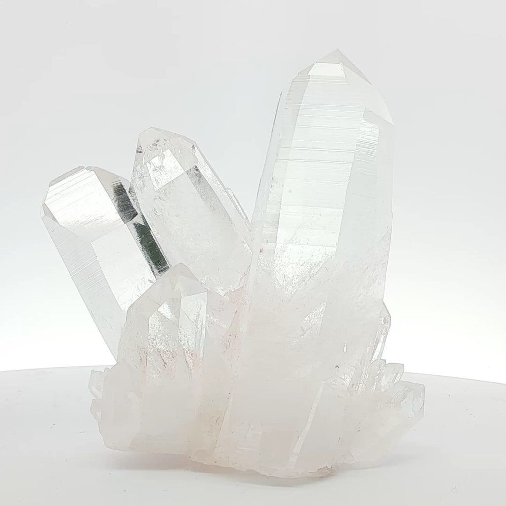 Pink Colombian quartz with phantom inclusions