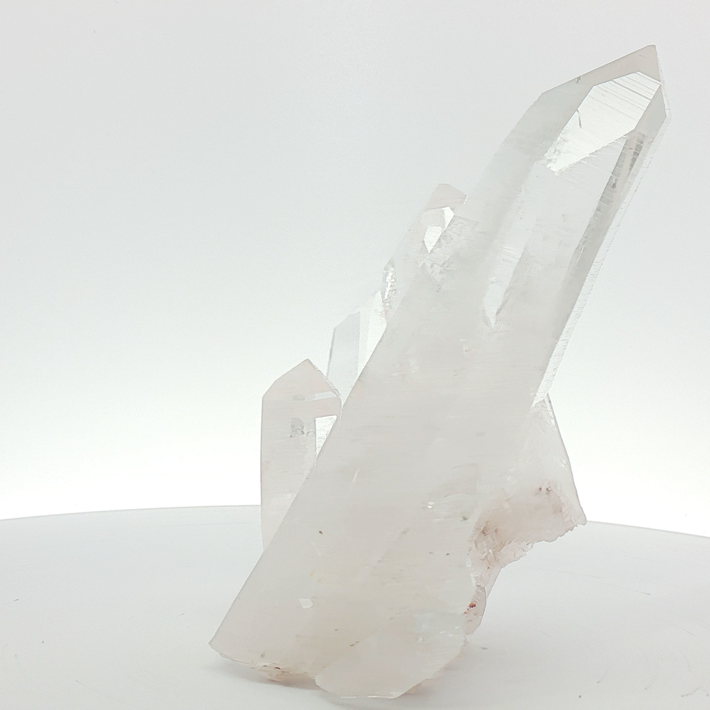 Pink Colombian quartz with phantom inclusions
