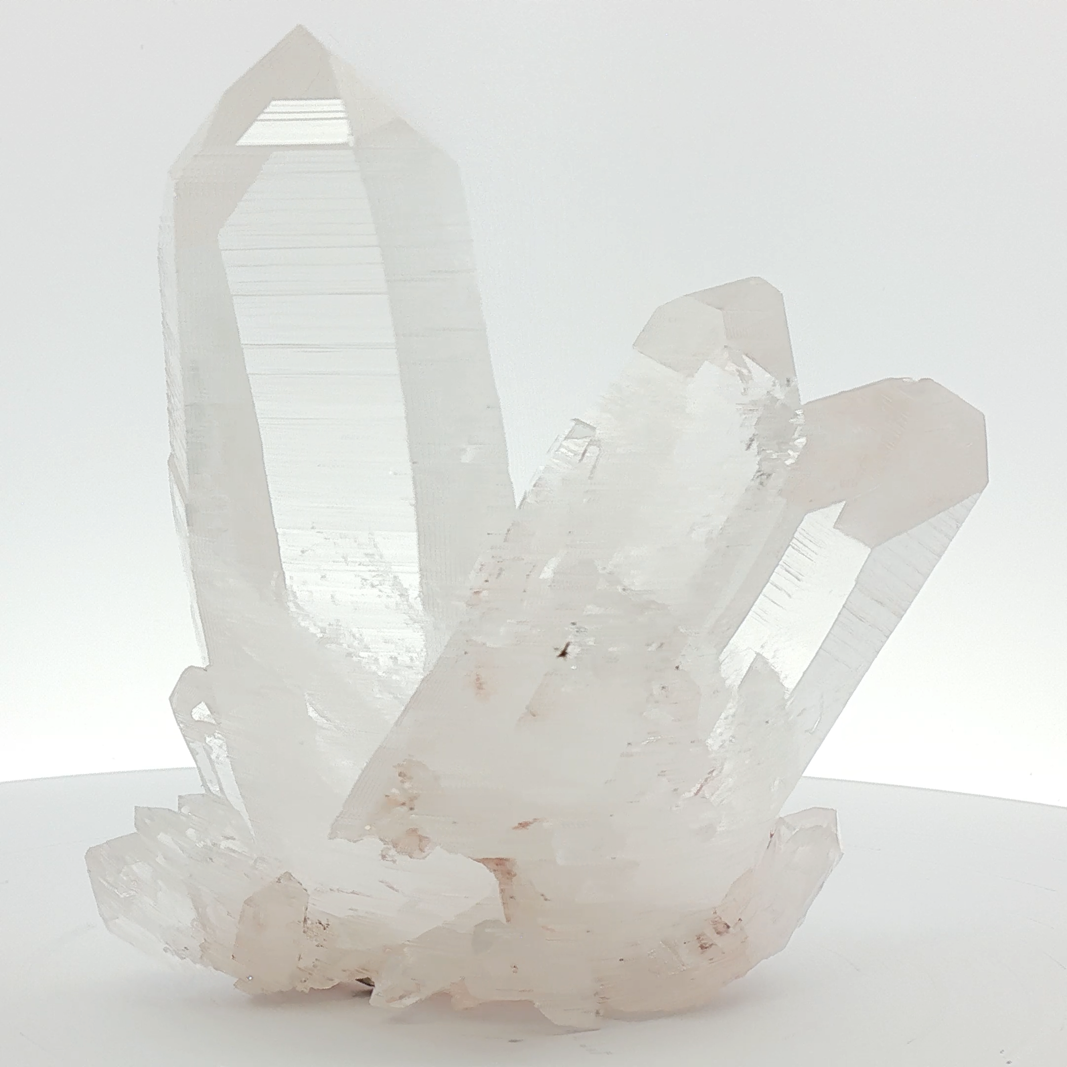 Pink Colombian quartz with phantom inclusions