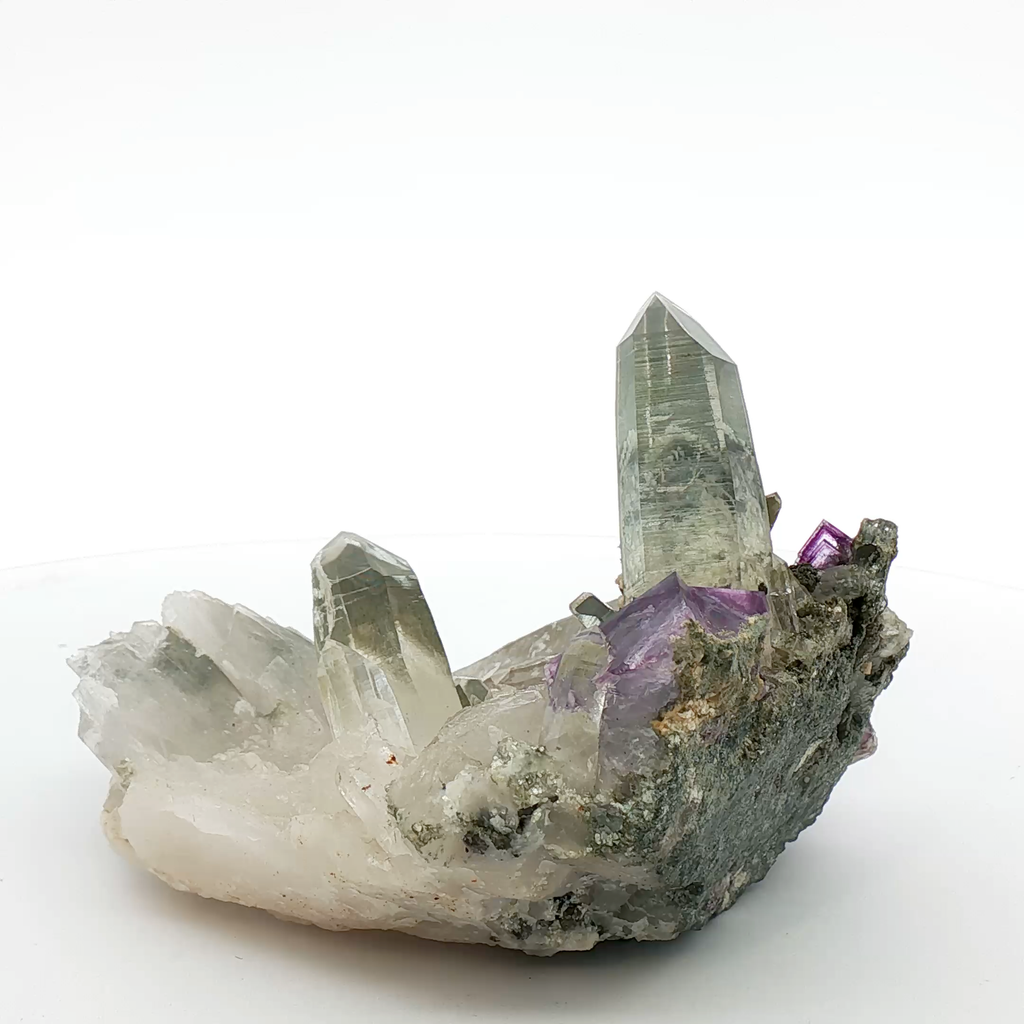Fluorite on quartz