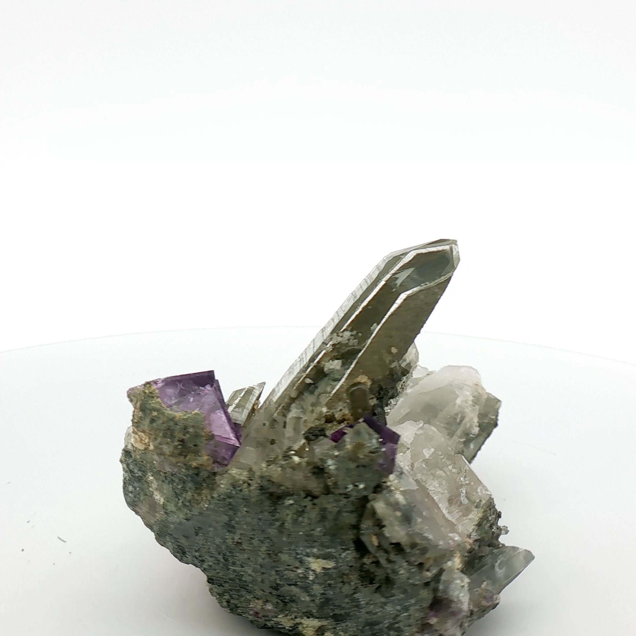 Fluorite on quartz