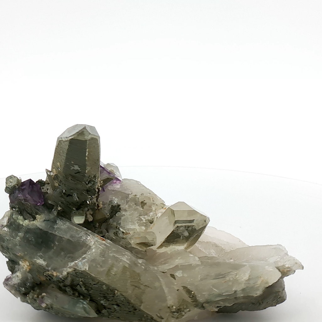 Fluorite on quartz