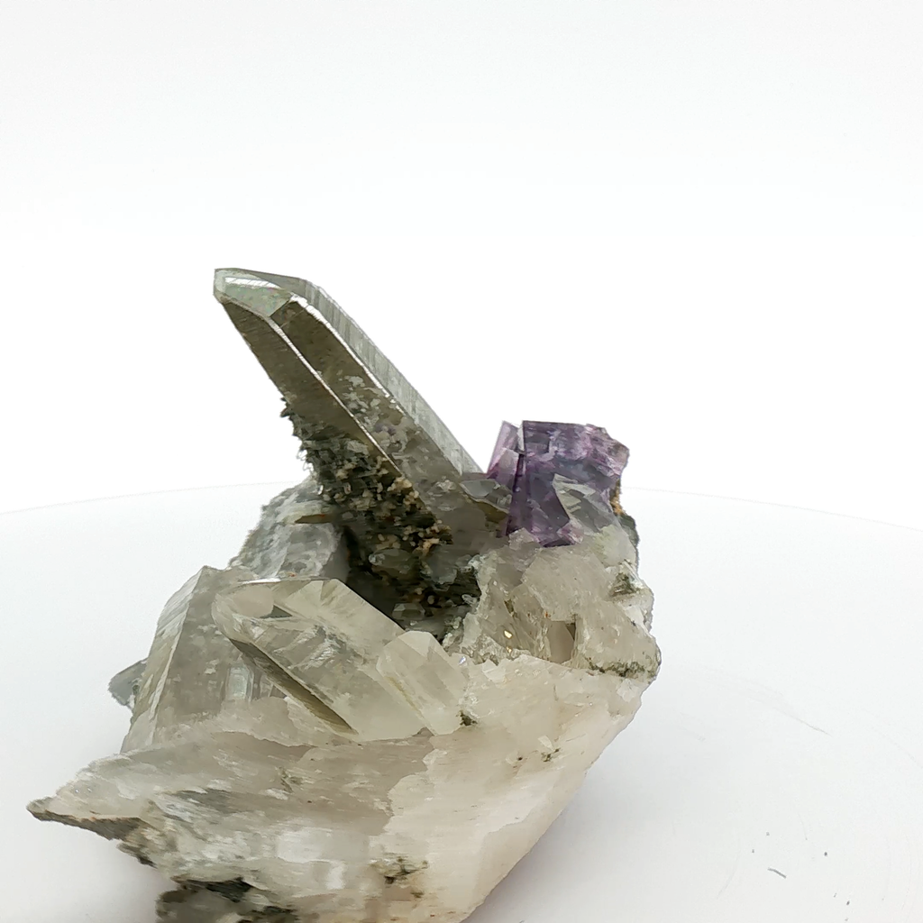 Fluorite on quartz