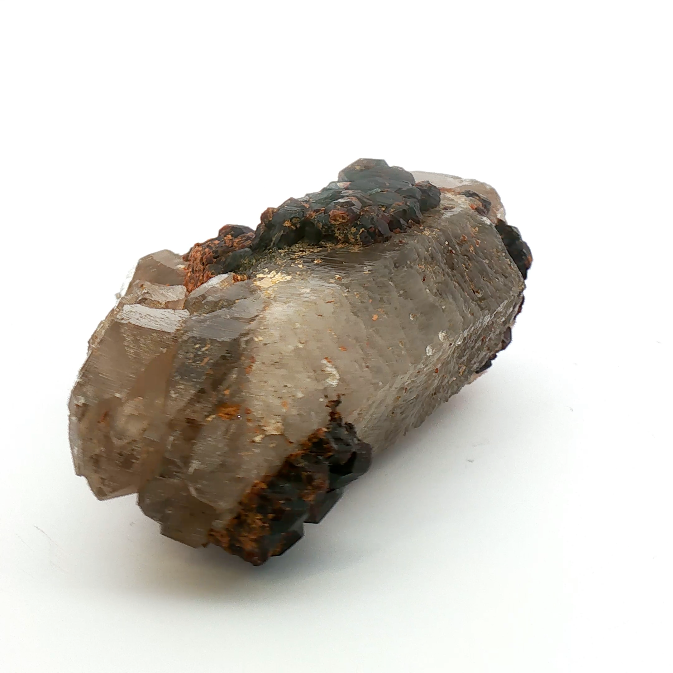 Garnet on smoky quartz