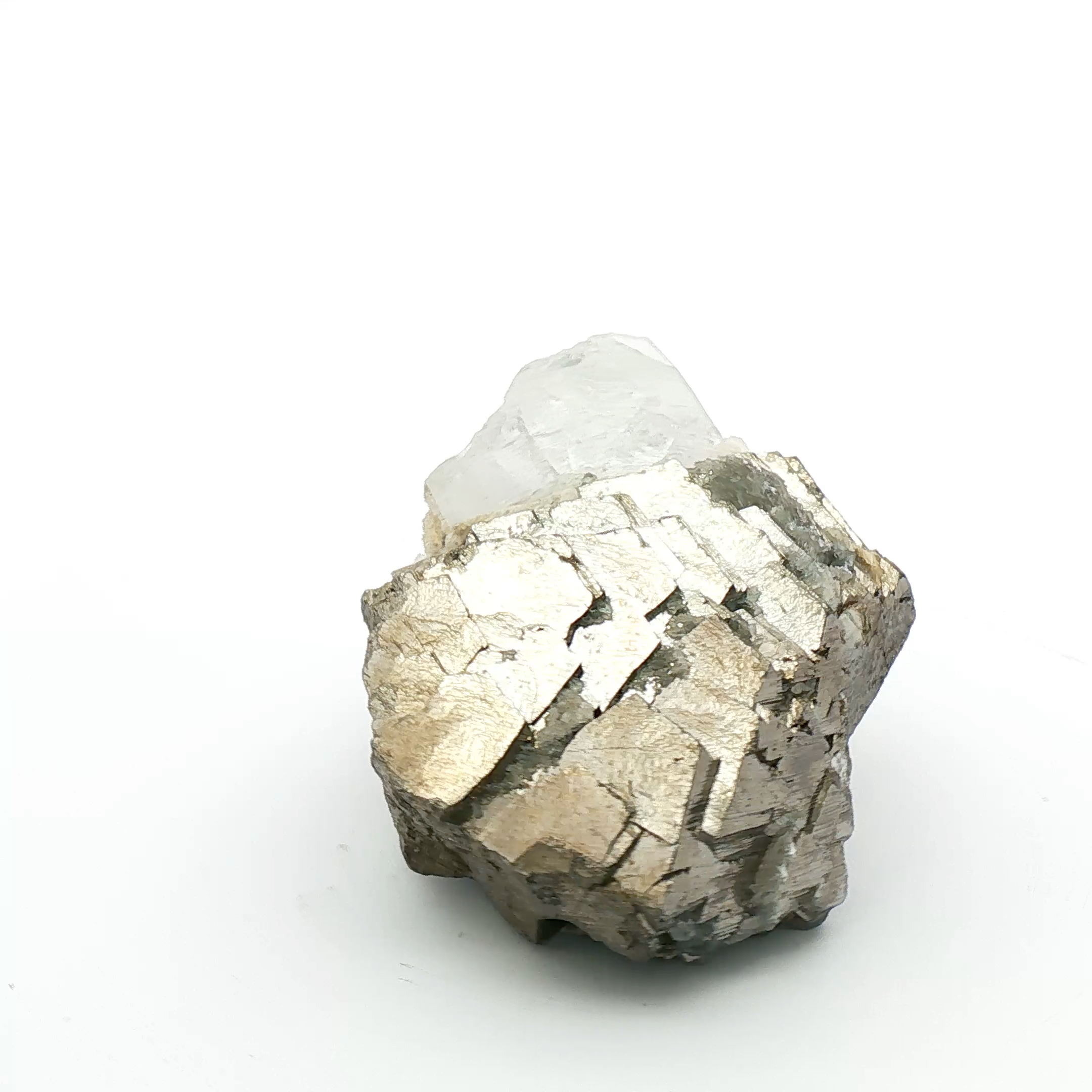 Quartz on arsenopyrite