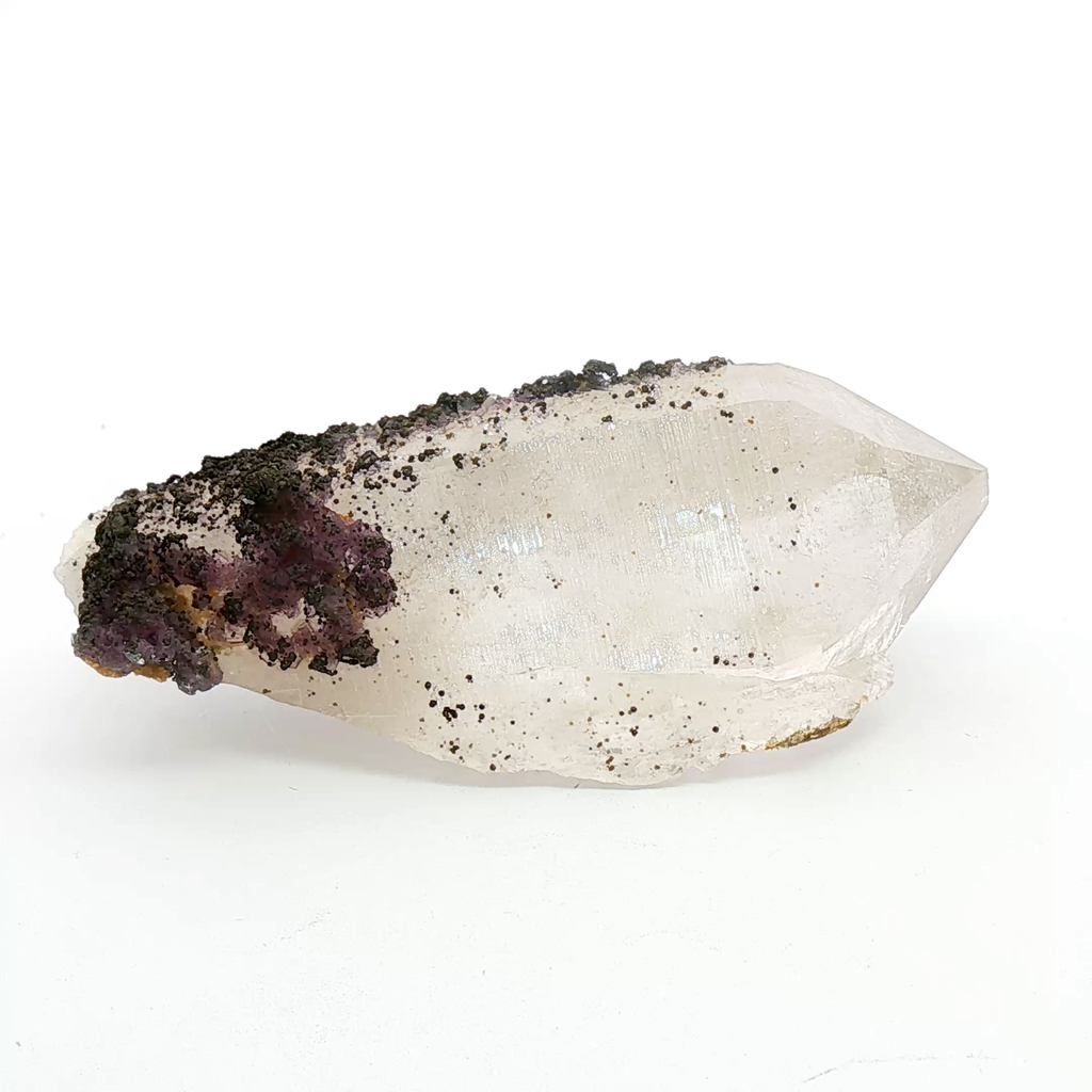 Fluorite, arsenopyrite on quartz