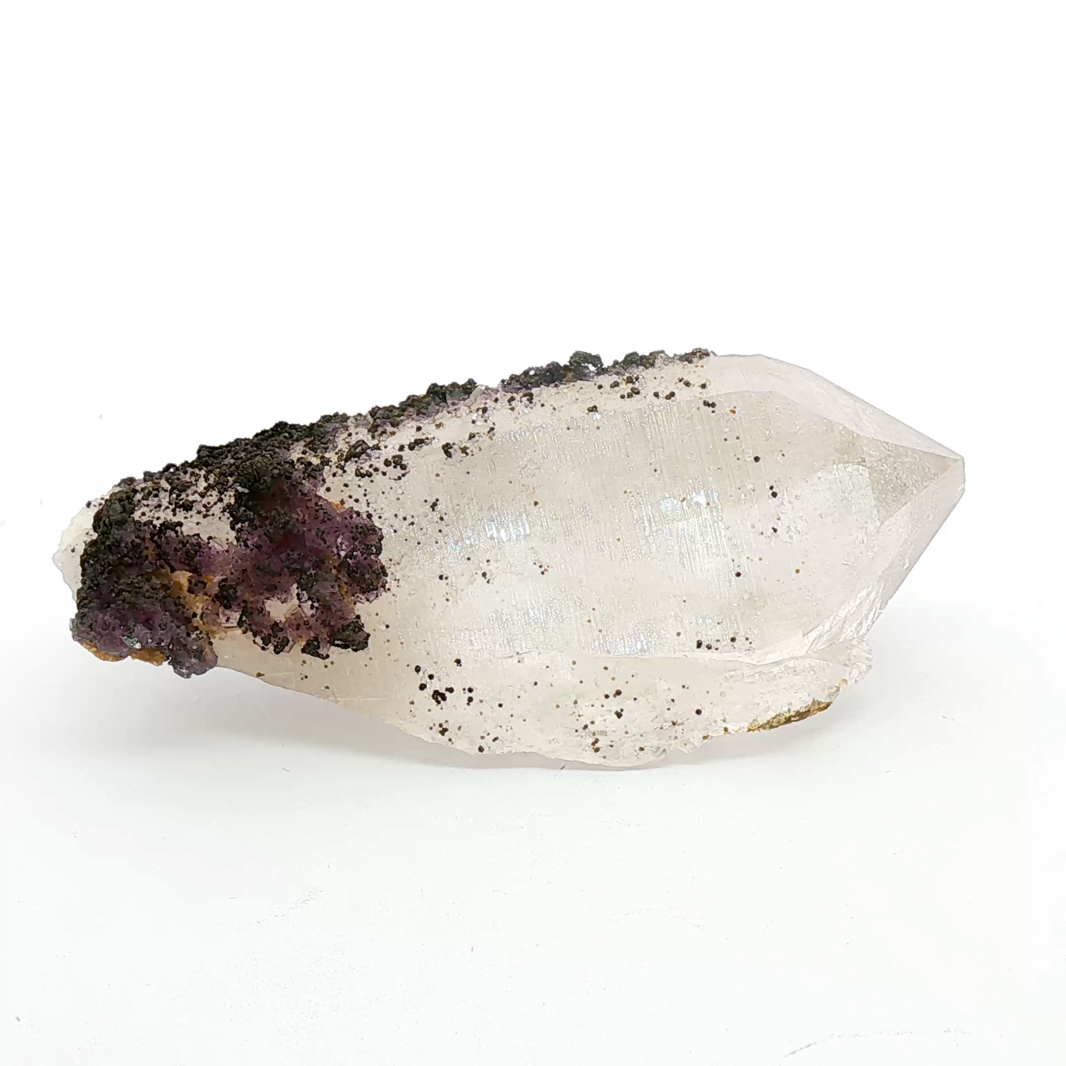 Fluorite, arsenopyrite on quartz