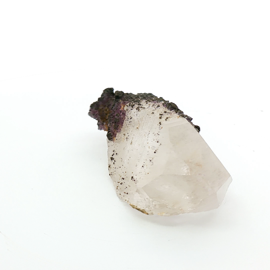 Fluorite, arsenopyrite on quartz